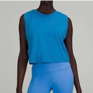 Lululemon All Yours Crop Tank Size 6 Blue NWT